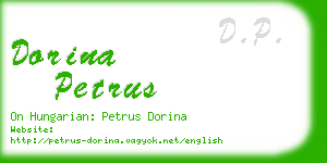 dorina petrus business card